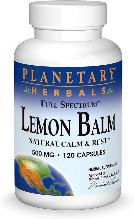 PLANETARY HERBALS - Planetary Herbals Lemon Balm Full Spectrum 500Mg. 120 Capsulas - The Red Vitamin MX - Suplementos Alimenticios - {{ shop.shopifyCountryName }}