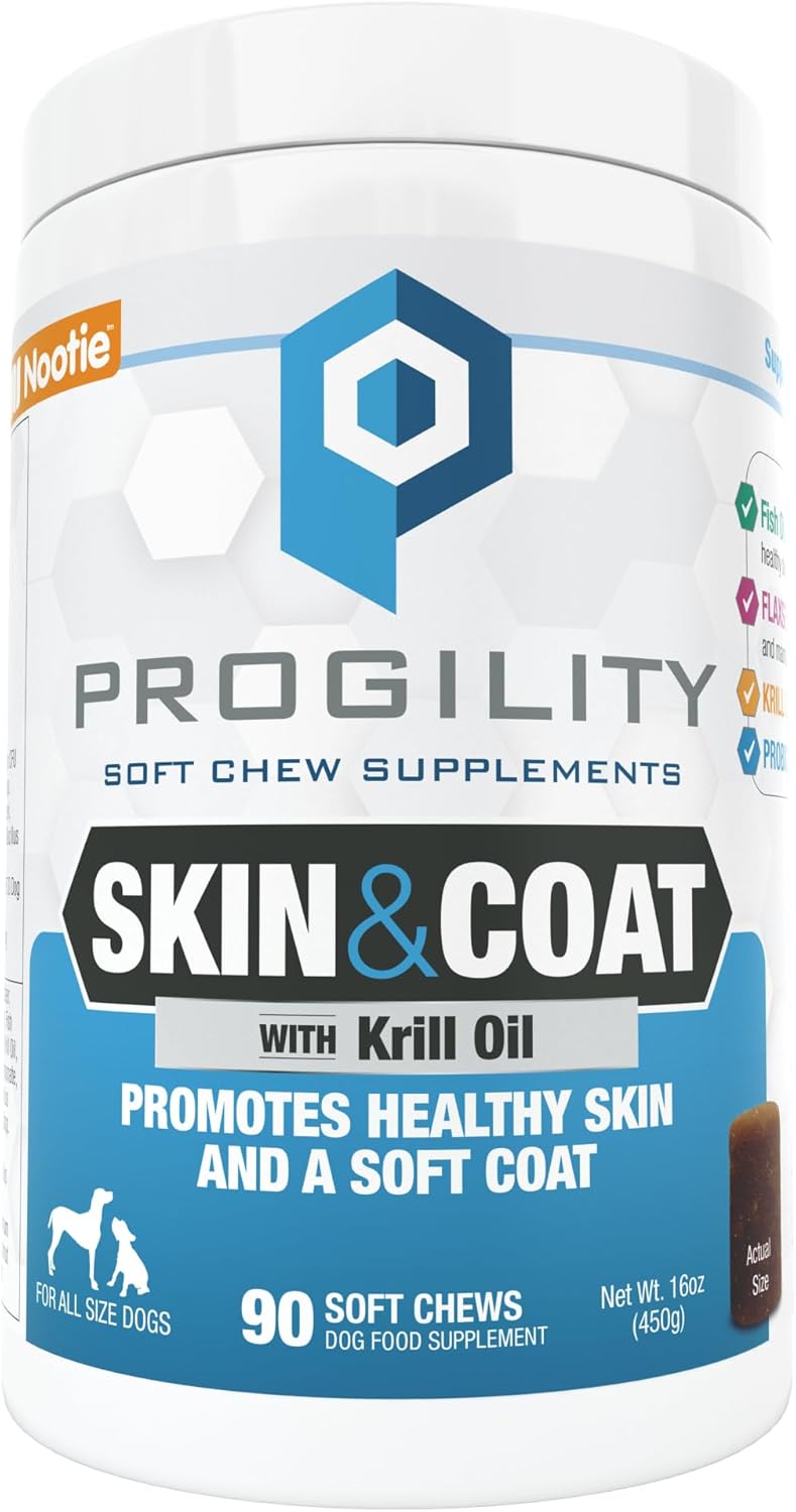 Nootie Progility Skin & Coat Supplement for Dogs 90 Masticables
