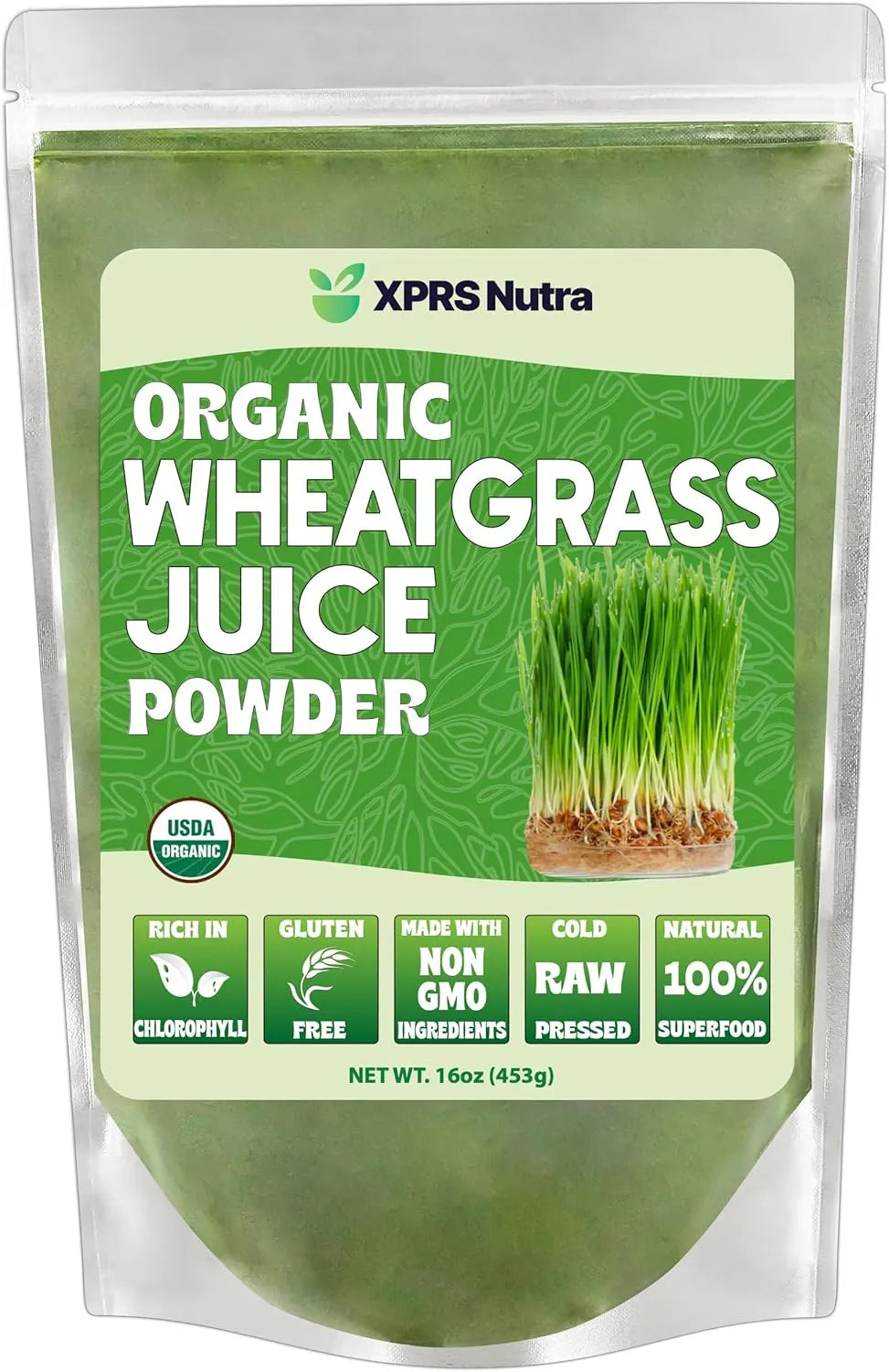 XPRS NUTRA - XPRS Nutra Organic Wheatgrass Juice Powder 16 Oz. - The Red Vitamin MX - Suplementos Alimenticios - {{ shop.shopifyCountryName }}