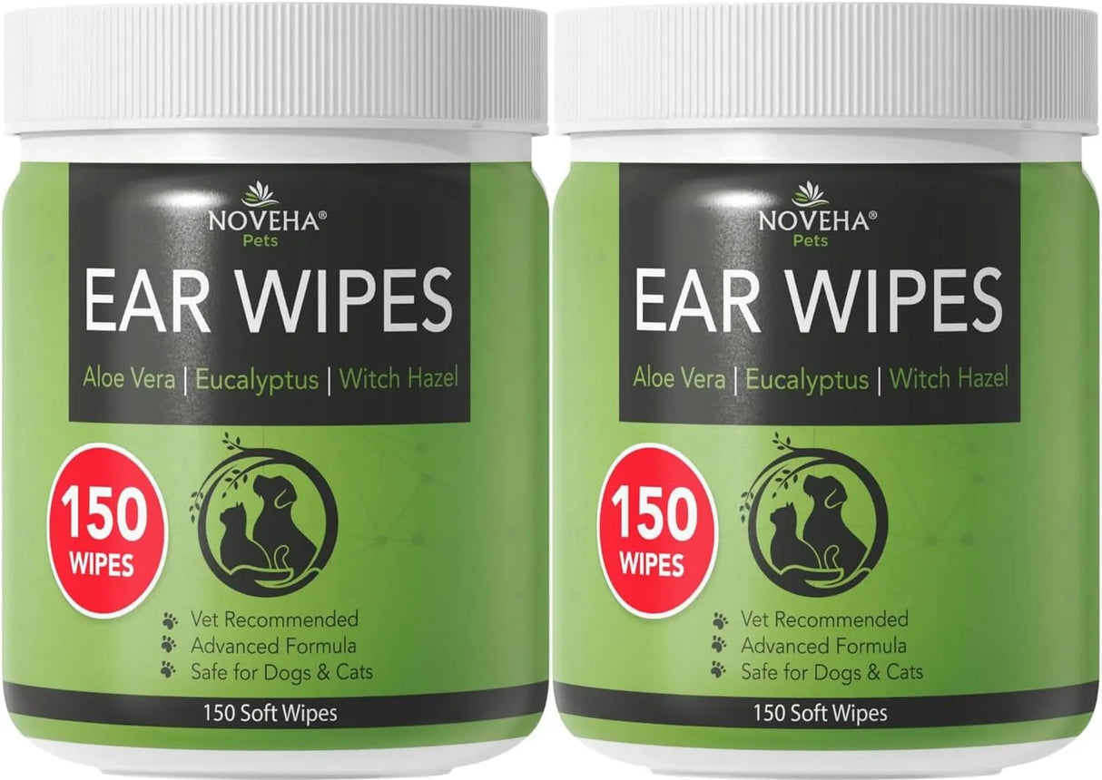 NOVEHA - NOVEHA Pet Ear Wipes 150 Toallitas 2 Pack - The Red Vitamin MX - Cuidado Del Oído De Perros - {{ shop.shopifyCountryName }}