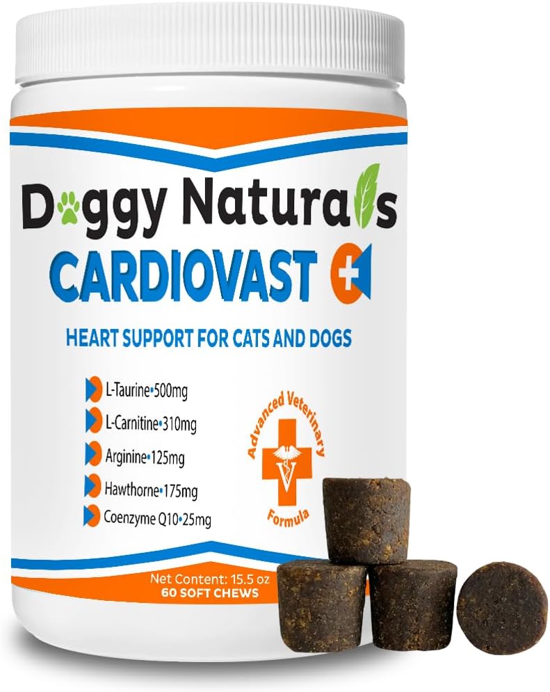 Doggy Naturals CardioVast Cardio Support and Cardio Strength Supplement for Dog 60 Masticables