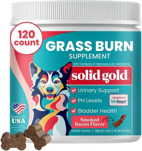 SOLID GOLD - Solid Gold Dog Pee Grass Repair Chews 120 Masticables - The Red Vitamin MX - Salud De Tracto Urinario Para Perros - {{ shop.shopifyCountryName }}