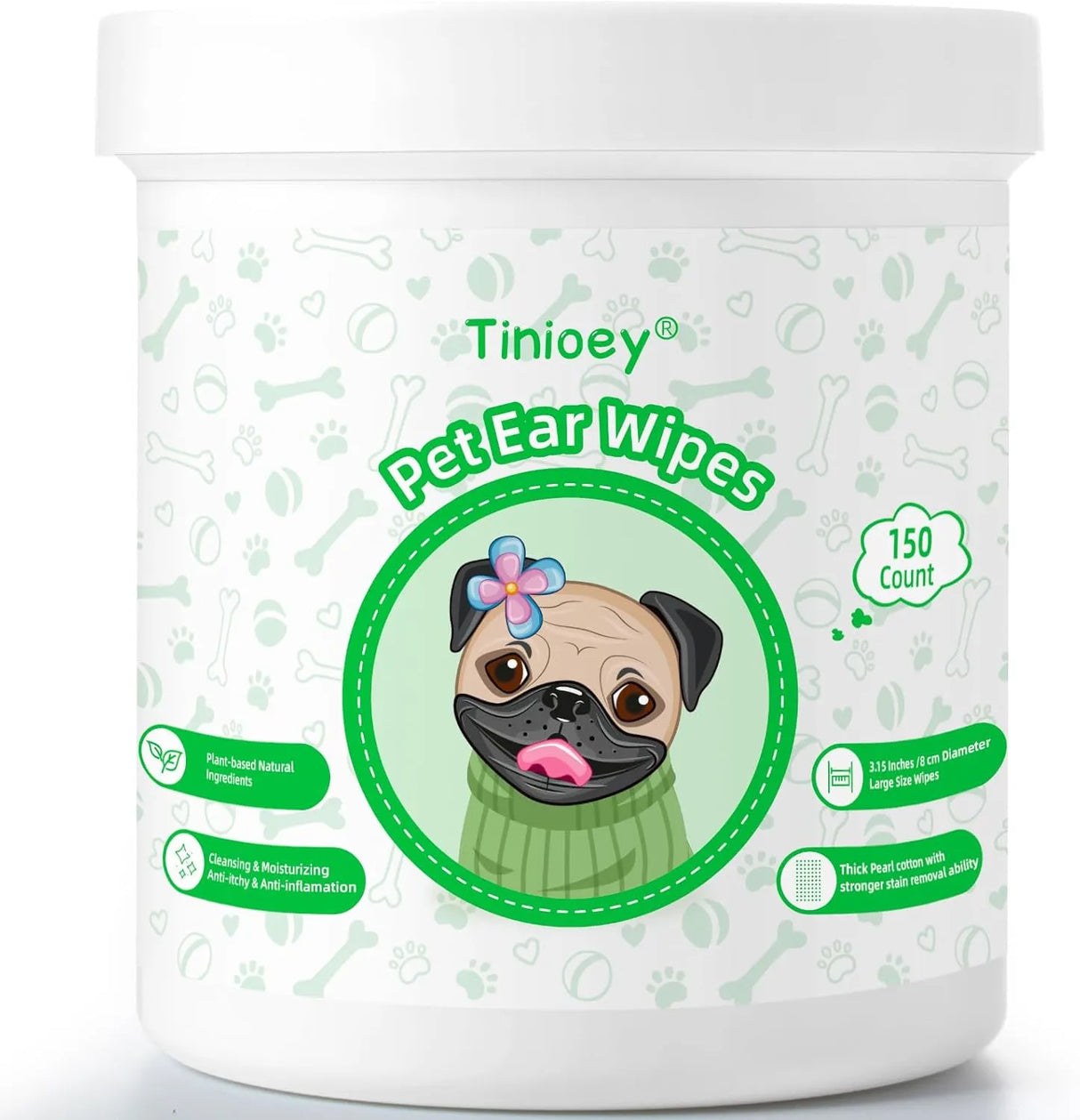 TINIOEY - Tinioey Dog Ear Wipes for Dogs 150 Toallitas - The Red Vitamin MX - Cuidado Del Oído De Perros - {{ shop.shopifyCountryName }}