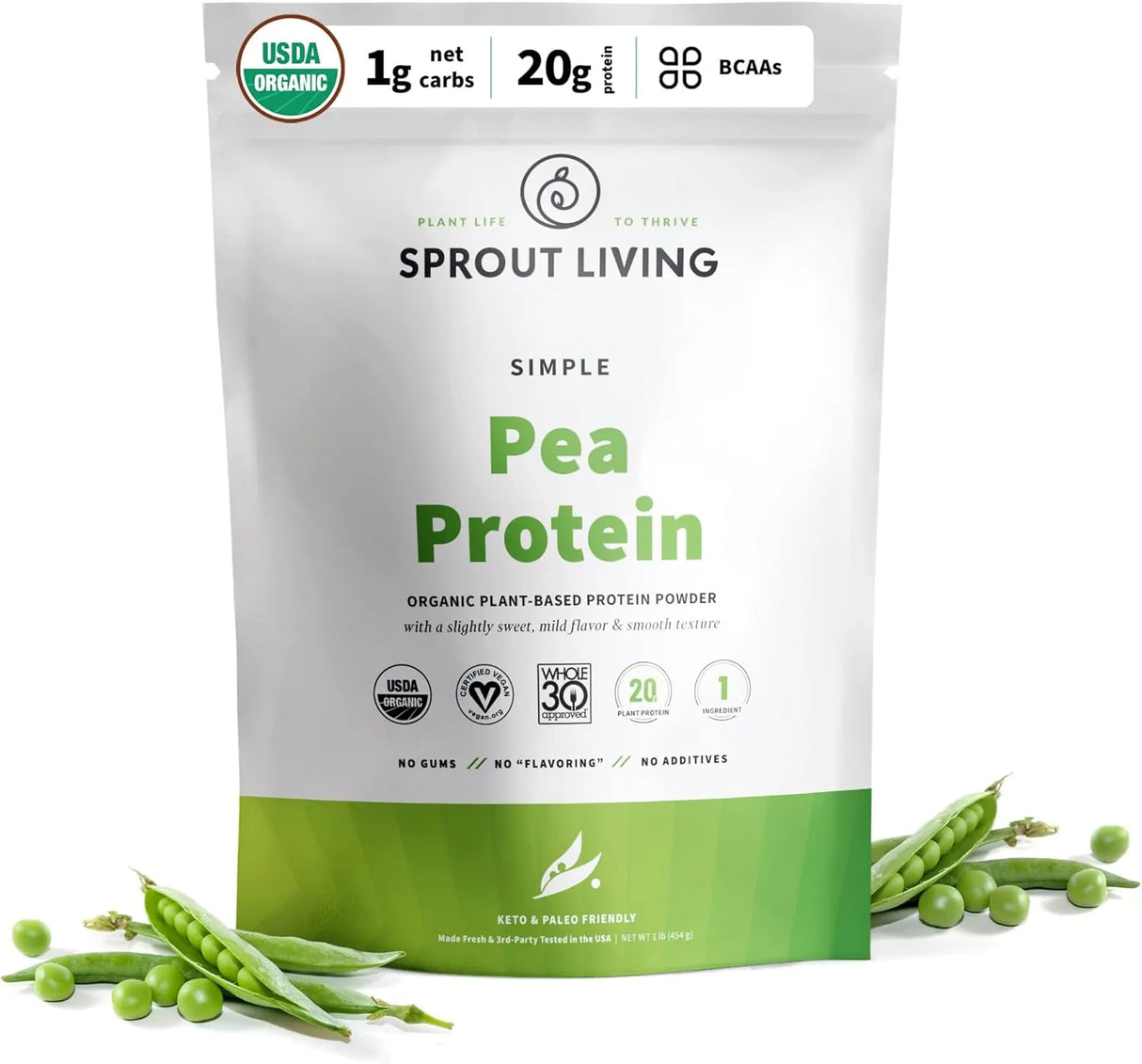 SPROUT LIVING - Sprout Living Organic Pea Protein Powder 454Gr. - The Red Vitamin MX - Suplementos Alimenticios - {{ shop.shopifyCountryName }}