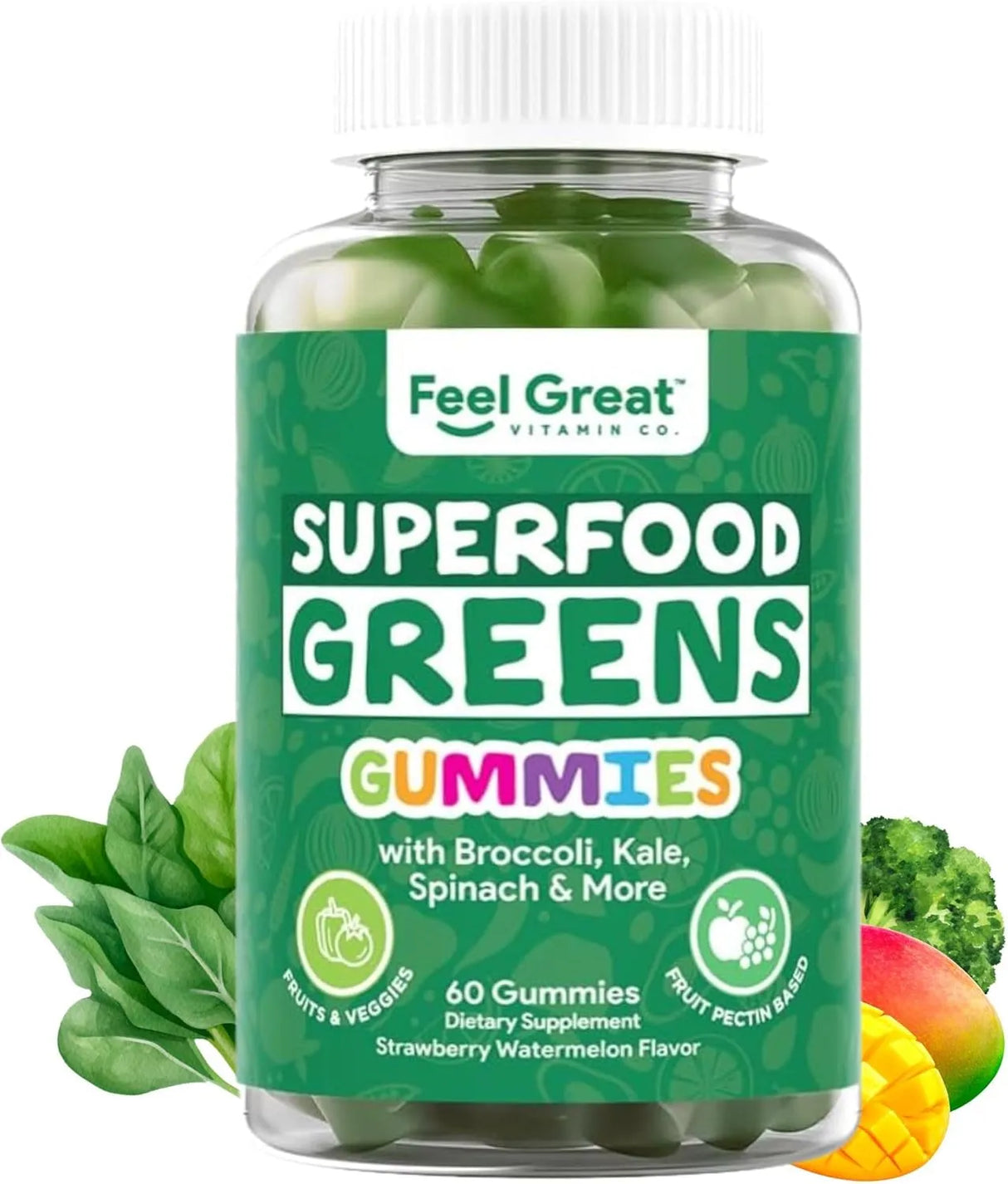 FEEL GREAT - Feel Great Super Greens Gummies 60 Gomitas - The Red Vitamin MX - Suplementos Alimenticios - {{ shop.shopifyCountryName }}