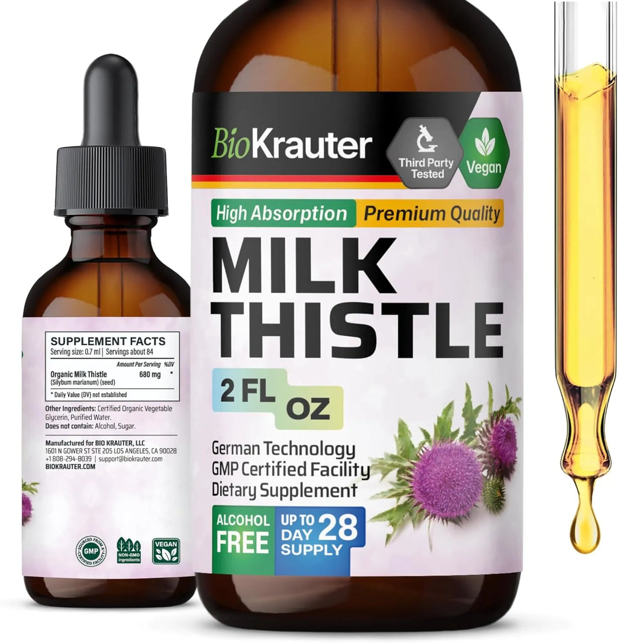 BIOKRAUTER - BIO KRAUTER Milk Thistle Liquid Drops 2 Fl.Oz. - The Red Vitamin MX - Suplementos Alimenticios - {{ shop.shopifyCountryName }}