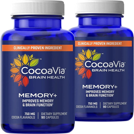 COCOAVIA - CocoaVia Memory+ Brain 750Mg. Cocoa Flavanols 180 Capsulas - The Red Vitamin MX - Suplementos Alimenticios - {{ shop.shopifyCountryName }}