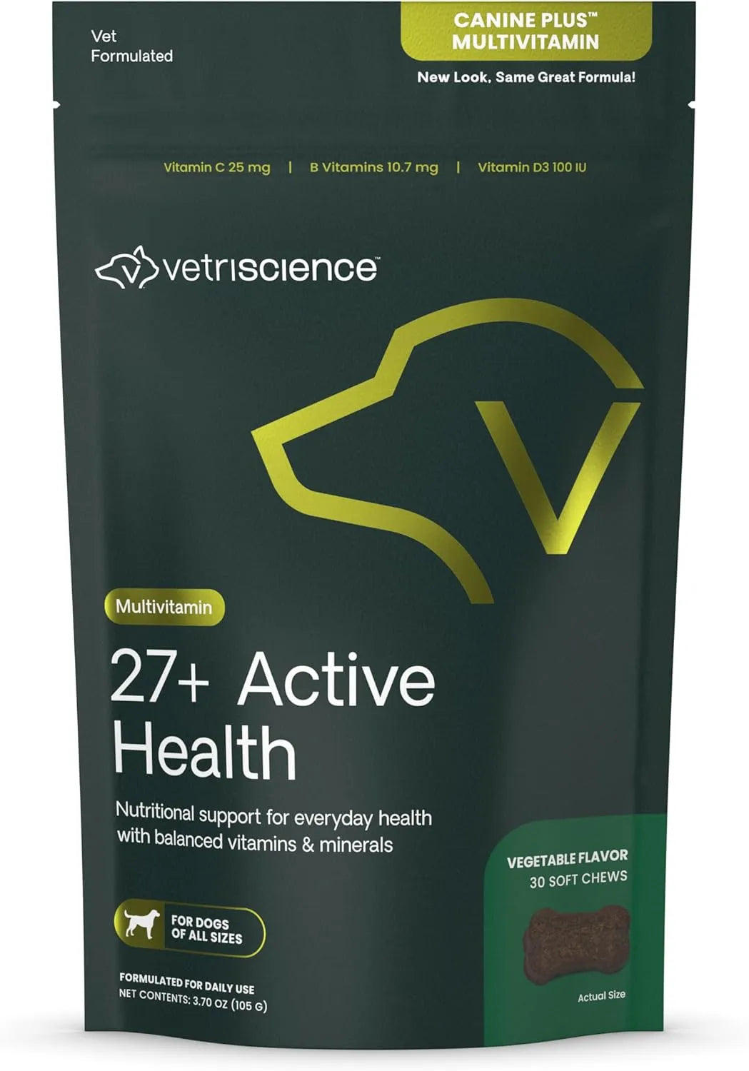 VETRISCIENCE - VetriScience 27+ Active Health for Puppies and Adult Dogs 30 Masticables - The Red Vitamin MX - Multivitamínicos Para Perros - {{ shop.shopifyCountryName }}