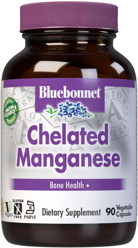 BLUEBONNET NUTRITION - BlueBonnet Nutrition Chelated Manganese 90 Capsulas - The Red Vitamin MX - Suplementos Alimenticios - {{ shop.shopifyCountryName }}