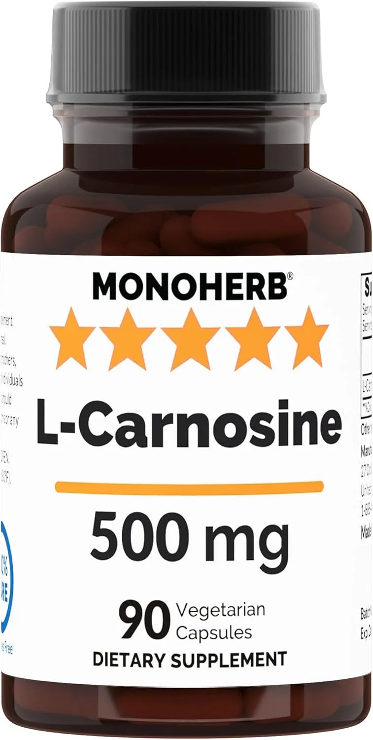 MONOHERB - MONOHERB L-Carnosine 500Mg. 90 Capsulas - The Red Vitamin MX - Suplementos Alimenticios - {{ shop.shopifyCountryName }}