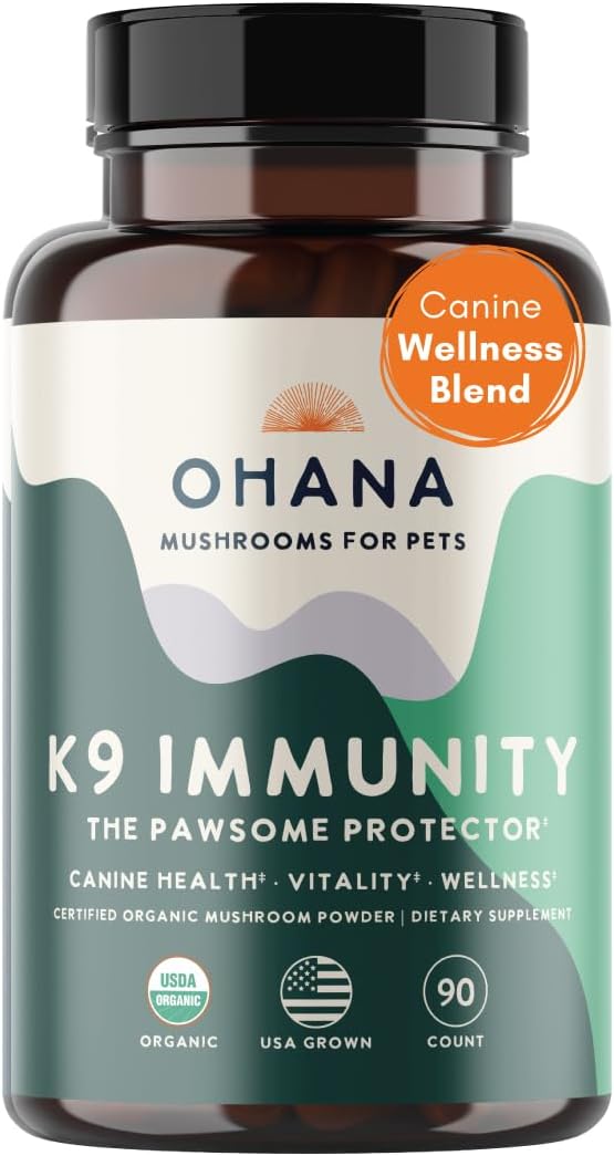 OHANA - Ohana K9 Immunity Organic Mushroom Extracts 90 Capsulas - The Red Vitamin MX - Suplementos Herbales Para Perros - {{ shop.shopifyCountryName }}