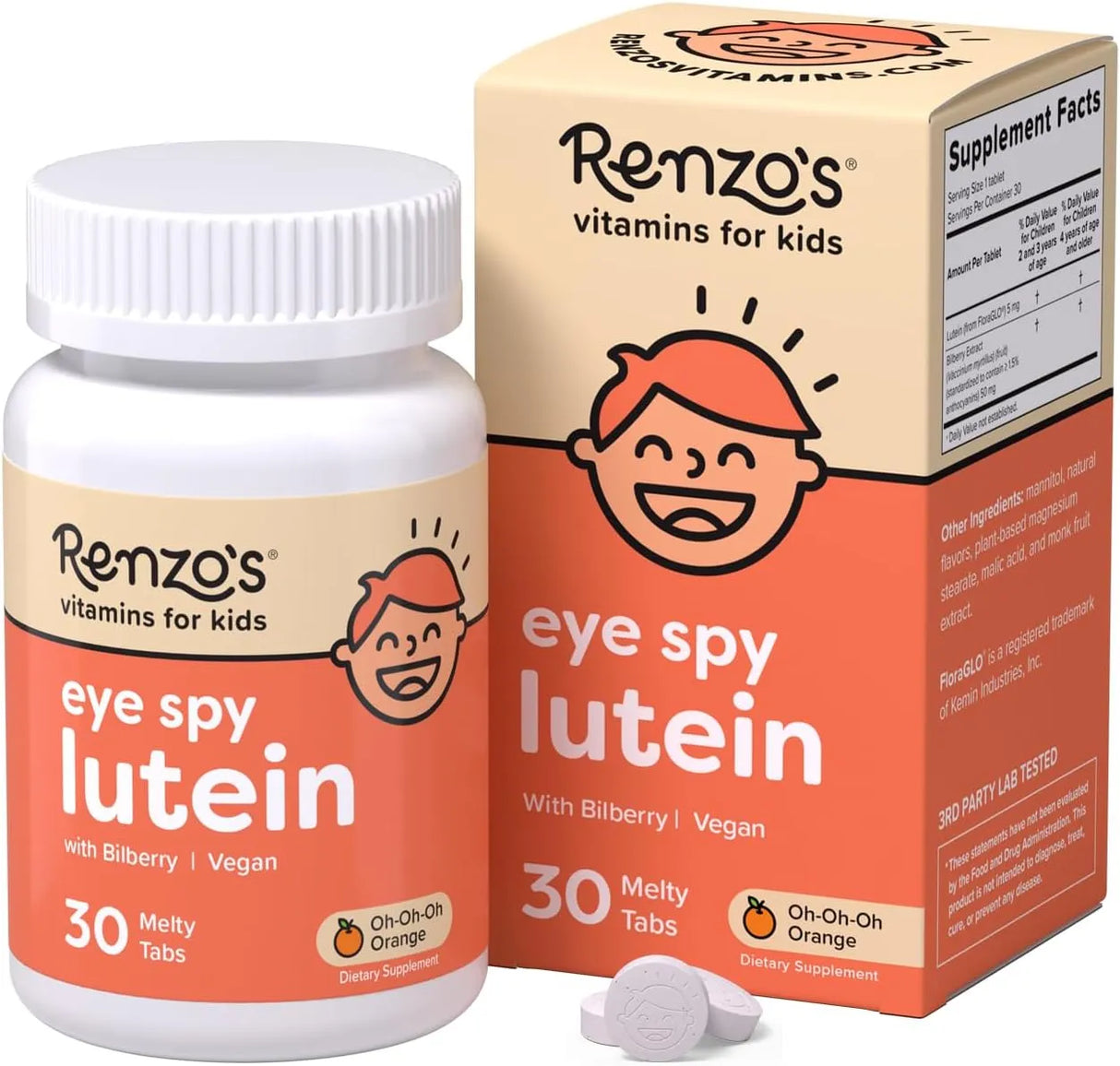 RENZO'S - Renzo's Eye Spy Lutein with Bilberry Extract 30 Tabletas - The Red Vitamin MX - Suplementos Alimenticios - {{ shop.shopifyCountryName }}