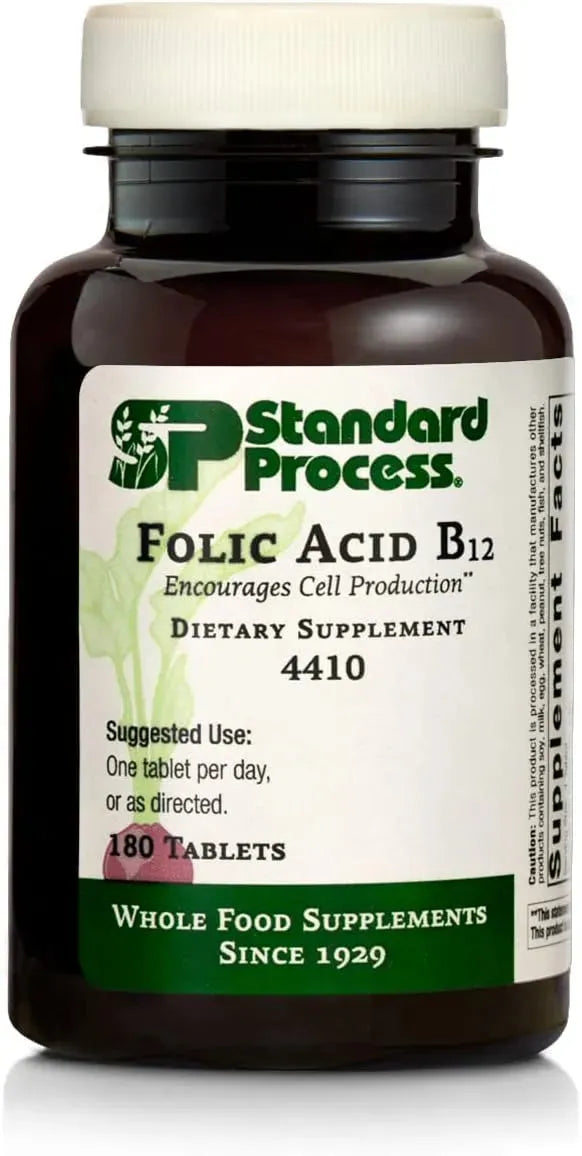 STANDARD PROCESS - Standard Process Folic Acid B12 180 Tabletas - The Red Vitamin MX - Suplementos Alimenticios - {{ shop.shopifyCountryName }}