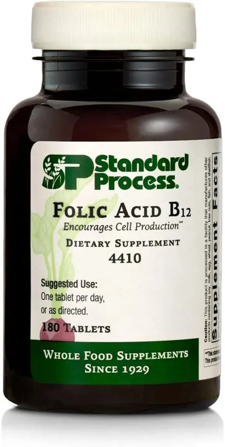 STANDARD PROCESS - Standard Process Folic Acid B12 180 Tabletas - The Red Vitamin MX - Suplementos Alimenticios - {{ shop.shopifyCountryName }}