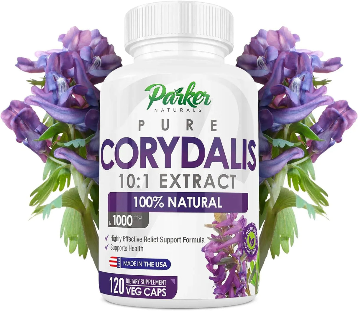 PARKER NATURALS - Parker Naturals Pure Corydalis 1000Mg. 120 Capsulas - The Red Vitamin MX - Suplementos Alimenticios - {{ shop.shopifyCountryName }}