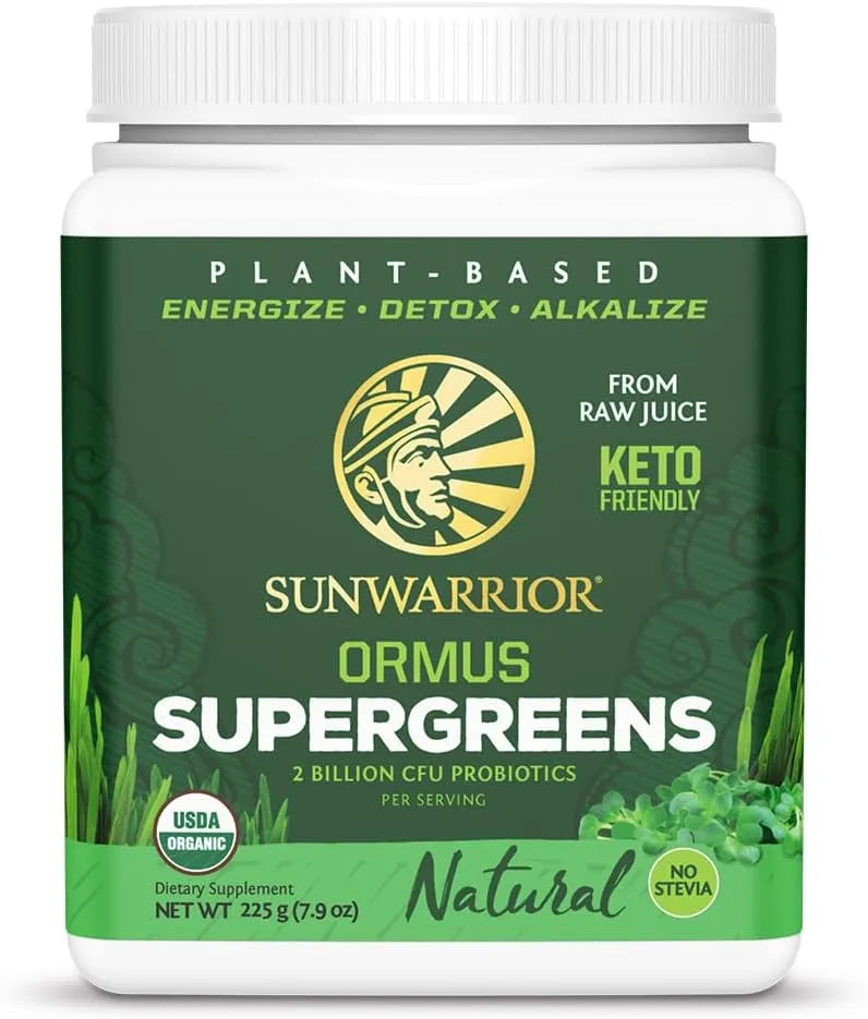 SUNWARRIOR - Sunwarrior Organic Ormus Supergreens Natural 225Gr. - The Red Vitamin MX - Suplementos Alimenticios - {{ shop.shopifyCountryName }}