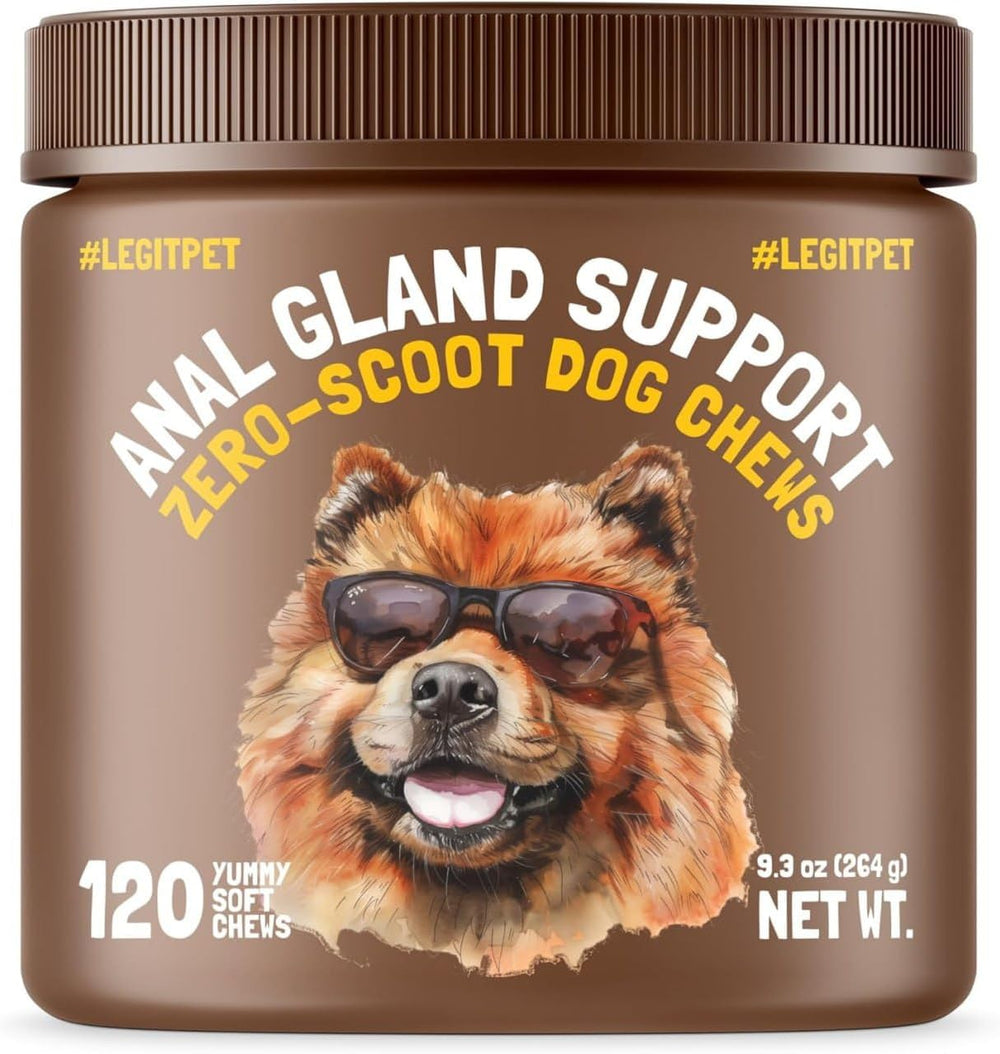 LEGITPET Anal Gland Relief Chews for Dogs Fiber & Digestive Support 120 Masticables
