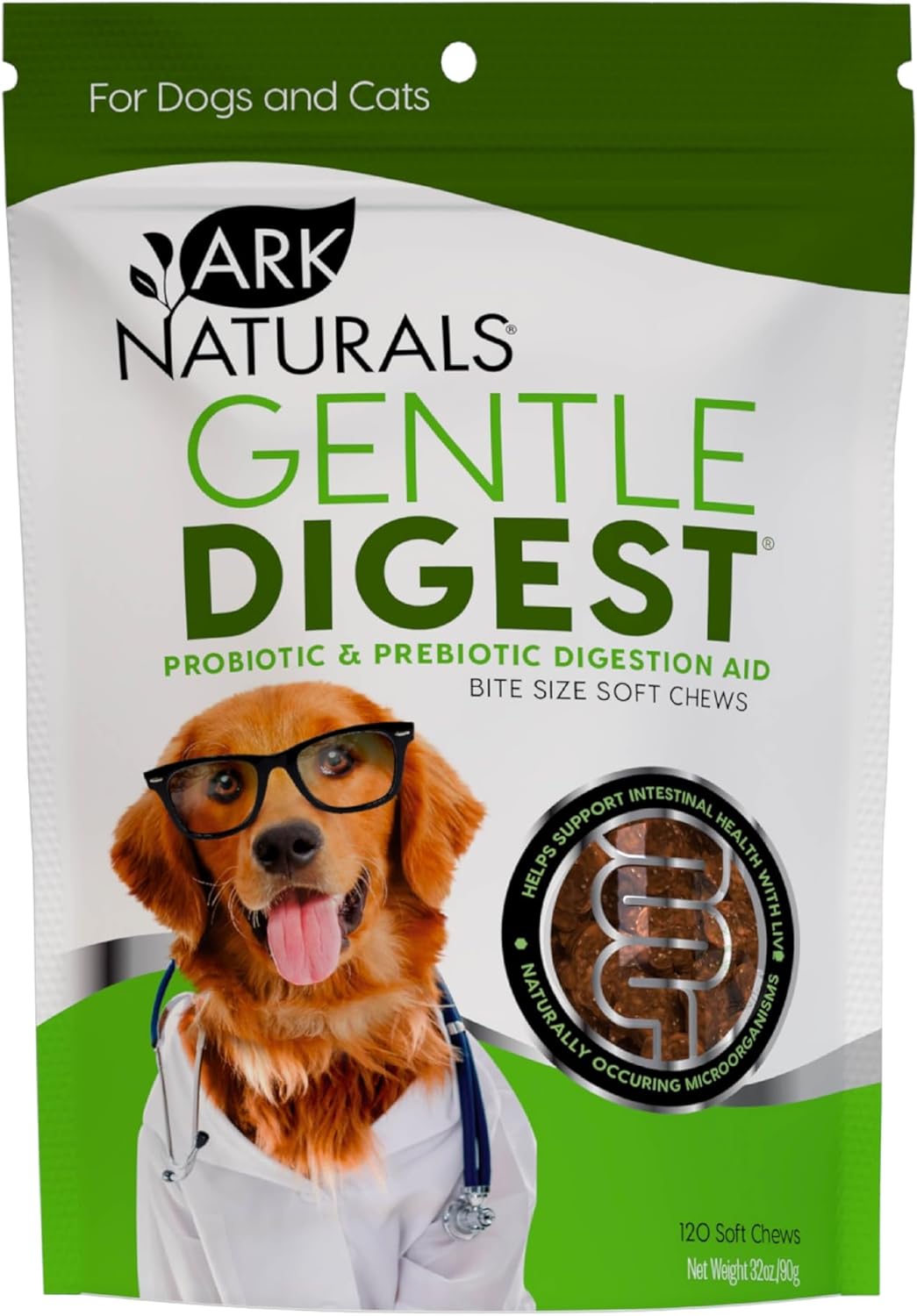ARK NATURALS Gentle Digest Soft Chews 120 Masticables