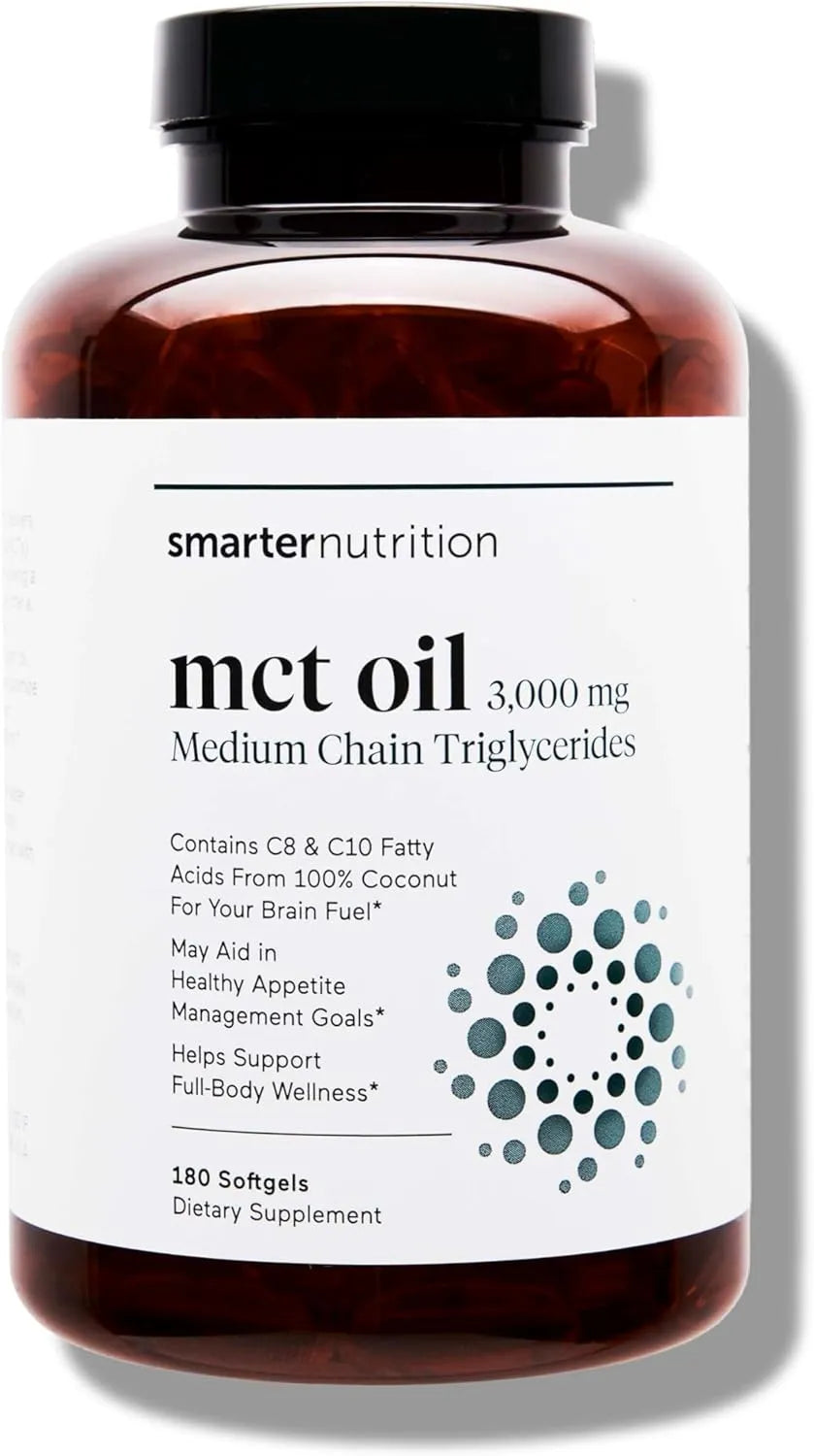 SMARTER NUTRITION - Smarter Nutrition MCT Oil 180 Capsulas Blandas - The Red Vitamin MX - Suplementos Alimenticios - {{ shop.shopifyCountryName }}