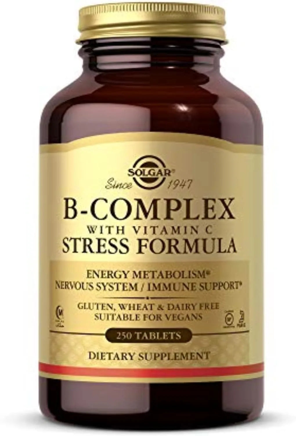 SOLGAR - Solgar B-Complex with Vitamin C Stress Formula 250 Tabletas - The Red Vitamin MX - Suplementos Alimenticios - {{ shop.shopifyCountryName }}