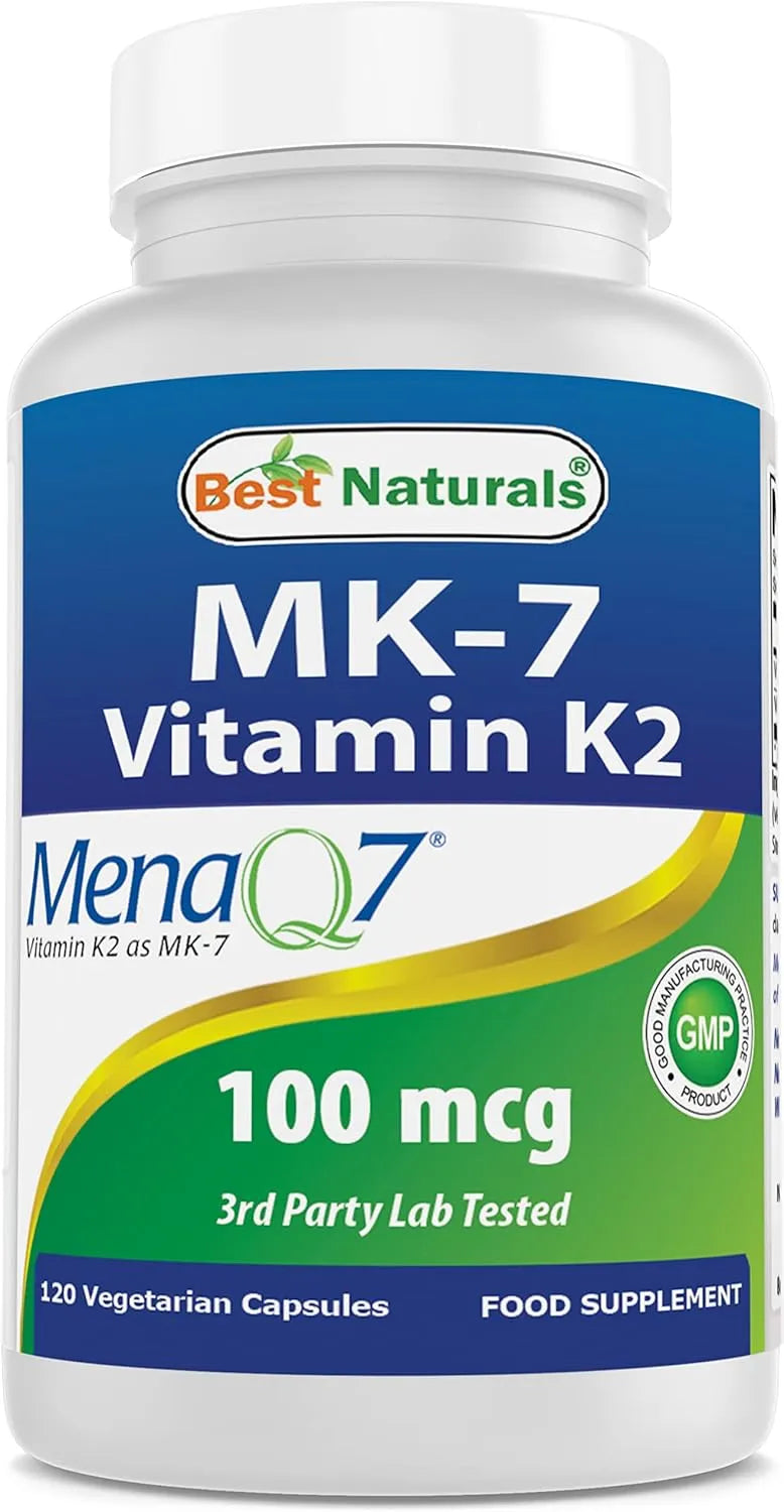 BEST NATURALS - Best Naturals MK-7 Vitamin K2 100mcg 120 Capsulas - The Red Vitamin MX - Suplementos Alimenticios - {{ shop.shopifyCountryName }}