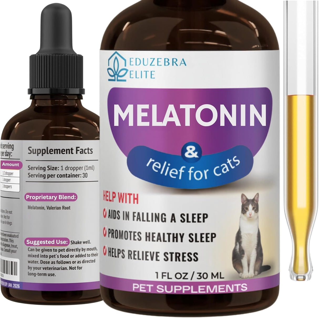 EDUZEBRA Cat Melatonin 1 Fl.Oz.