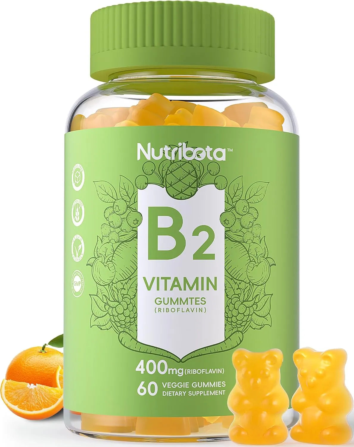 NUTRIBOTA - Nutribota Sugar Free Vitamin B2 Gummies 400Mg. 60 Gomitas - The Red Vitamin MX - Suplementos Alimenticios - {{ shop.shopifyCountryName }}