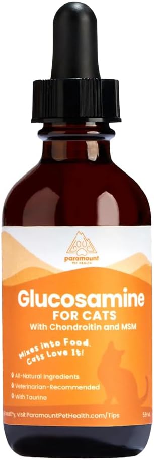 Paramount Pet Health 100% Natural Liquid Glucosamine Chondroitin with MSM for Cats 2 Fl.Oz.