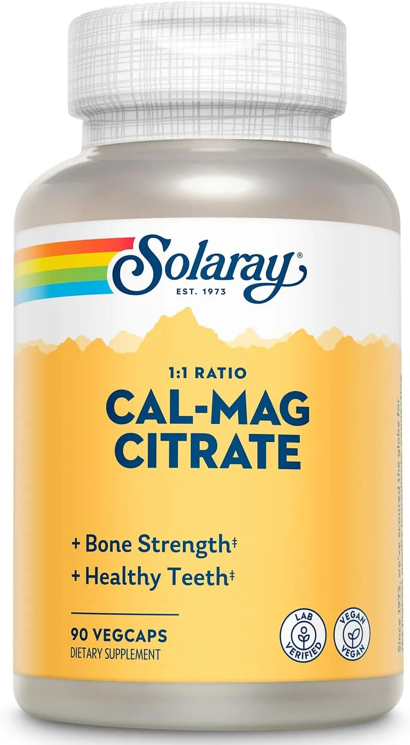 SOLARAY - Solaray Calcium Magnesium Citrate 1:1 Ratio 90 Capsulas - The Red Vitamin MX - Suplementos Alimenticios - {{ shop.shopifyCountryName }}