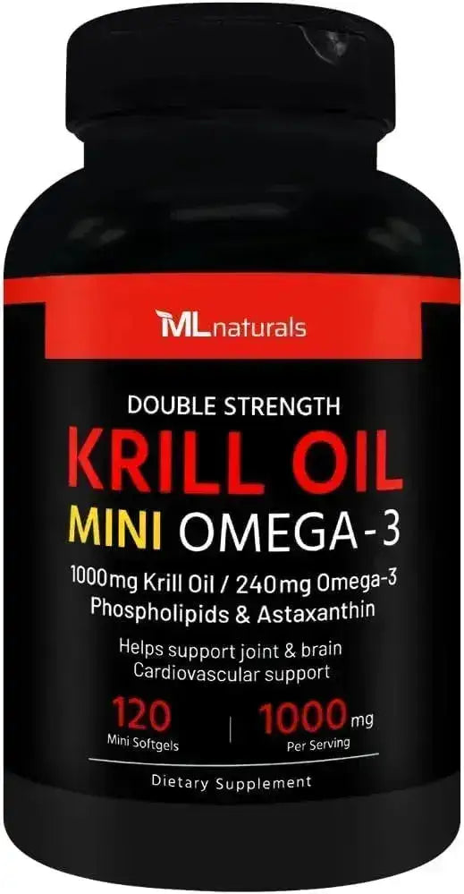 ML NATURALS - ML Naturals Krill Oil Mini Omega 3 1000Mg. 120 Capsulas Blandas - The Red Vitamin MX - Suplementos Alimenticios - {{ shop.shopifyCountryName }}