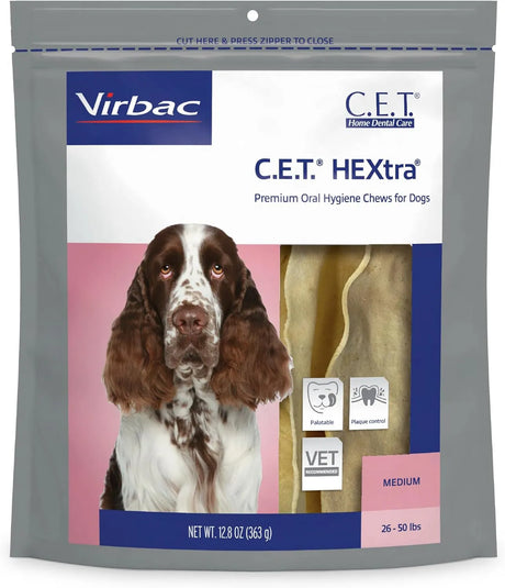 VIRBAC - Virbac C.E.T. HEXtra Premium Oral Hygiene for Dogs 26-50 lbs 363Gr. - The Red Vitamin MX - Cuidado Dental Para Perros - {{ shop.shopifyCountryName }}