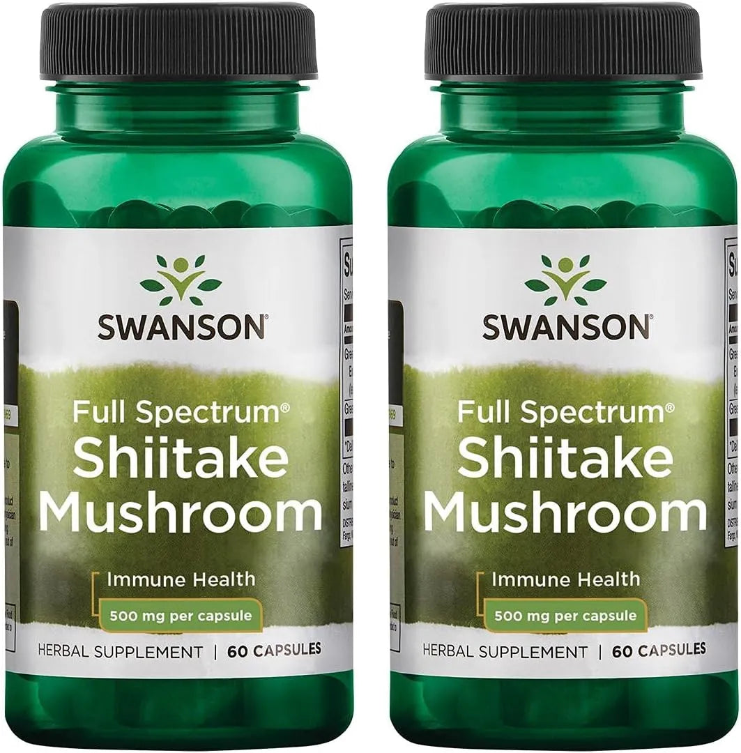 SWANSON - Swanson Full Spectrum Shiitake Mushroom 500Mg. 60 Capsulas 2 Pack - The Red Vitamin MX - Suplementos Alimenticios - {{ shop.shopifyCountryName }}