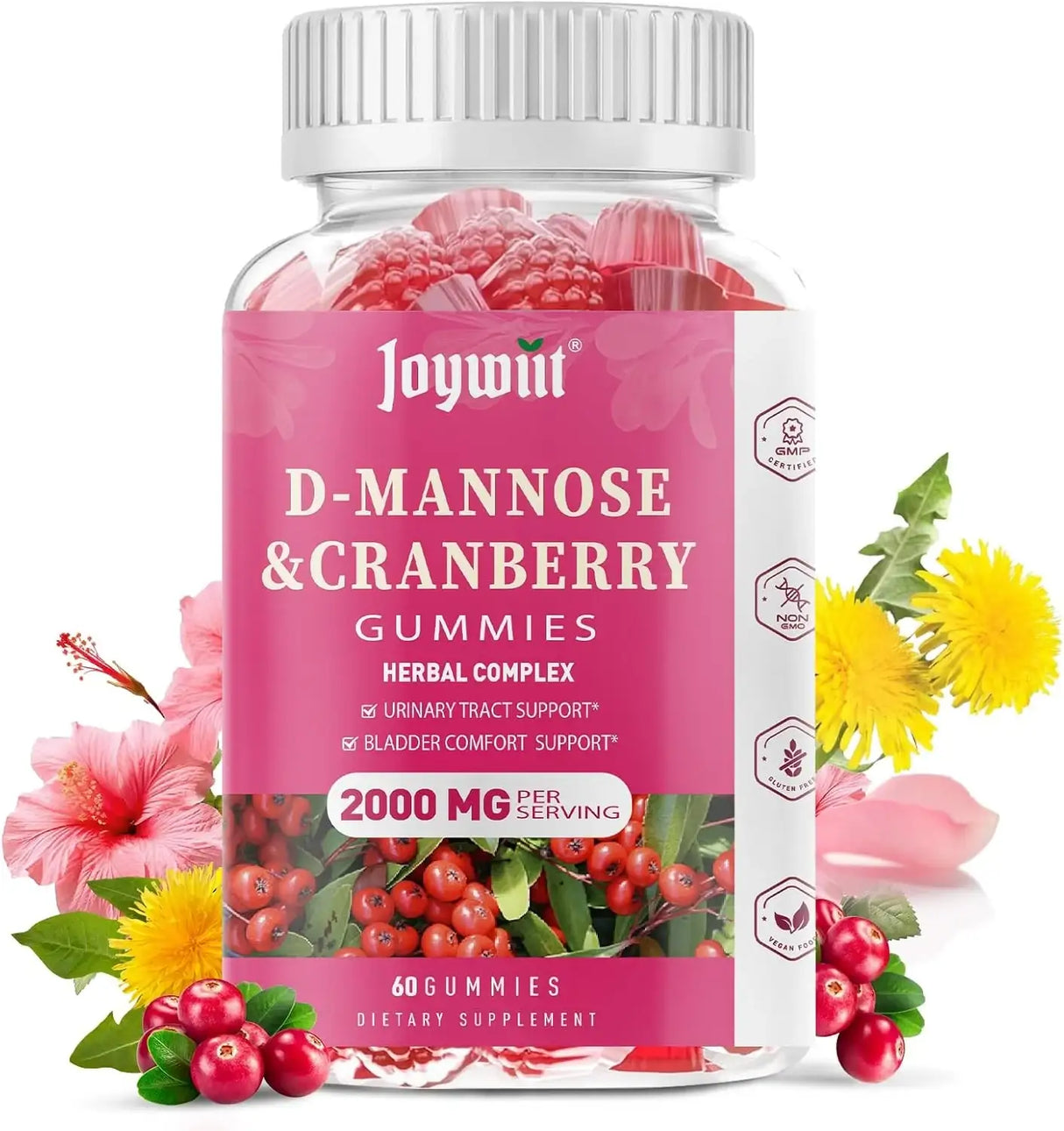 JOYWIIT - Joywiit D-Mannose Gummies with Cranberry 60 Gomitas - The Red Vitamin MX - Suplementos Alimenticios - {{ shop.shopifyCountryName }}