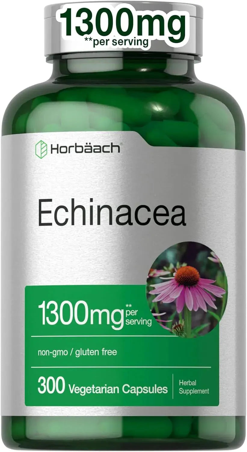 HORBAACH - Horbaach Echinacea Extract 1300Mg. 300 Capsulas - The Red Vitamin MX - Suplementos Alimenticios - {{ shop.shopifyCountryName }}