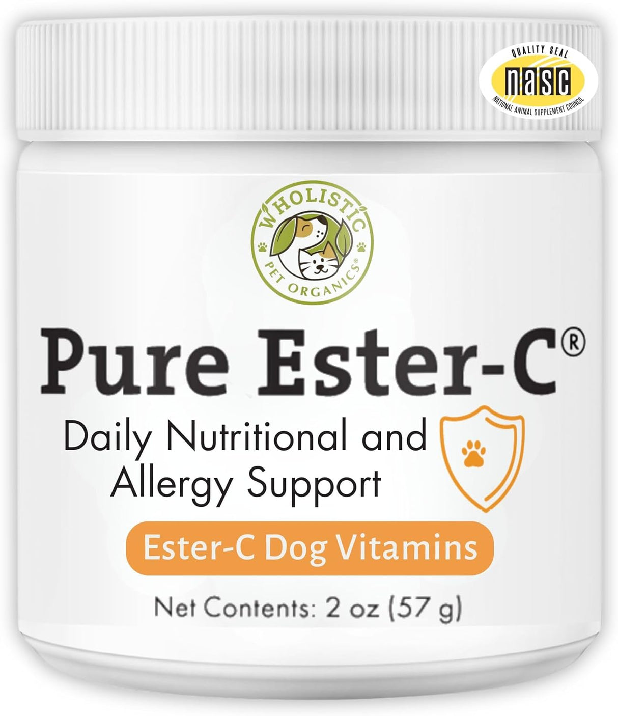 Wholistic Pet Organics Pure Ester-C Powder for Dogs 57Gr.