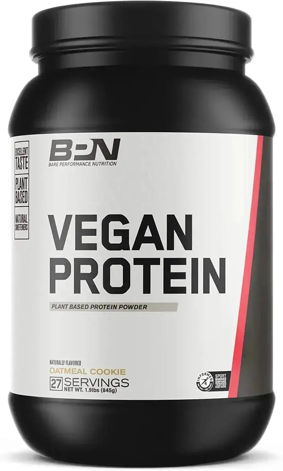 BARE PERFORMANCE NUTRITION - BARE PERFORMANCE NUTRITION Vegan Protein Oatmeal Cookie 27 Servicios 845Gr. - The Red Vitamin MX - Suplementos Alimenticios - {{ shop.shopifyCountryName }}