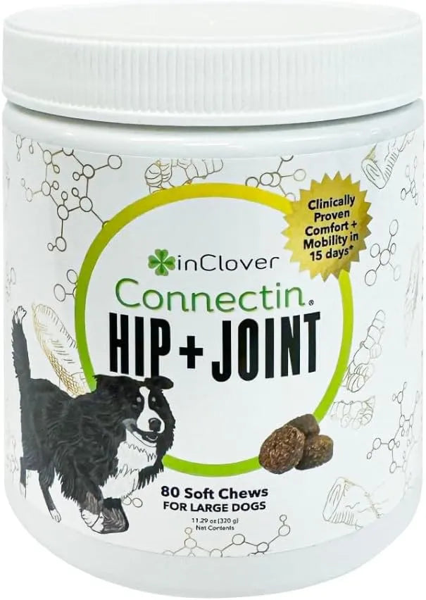 IN CLOVER - In Clover Hip and Joint Supplement for Large Dogs 70 Pounds and Up 80 Masticables - The Red Vitamin MX - Cuidado De Cadera Y Articulaciones Para Perros - {{ shop.shopifyCountryName }}
