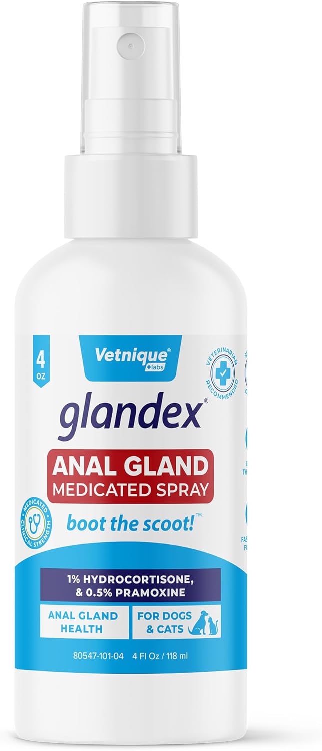 Vetnique Glandex Medicated Spray for Dog Scooting 4 Fl.Oz.