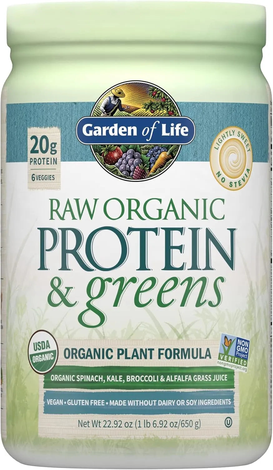 GARDEN OF LIFE - Garden of Life Raw Organic Protein & Greens 20 Servicios Lightly Sweet 650Gr. - The Red Vitamin MX - Suplementos Alimenticios - {{ shop.shopifyCountryName }}