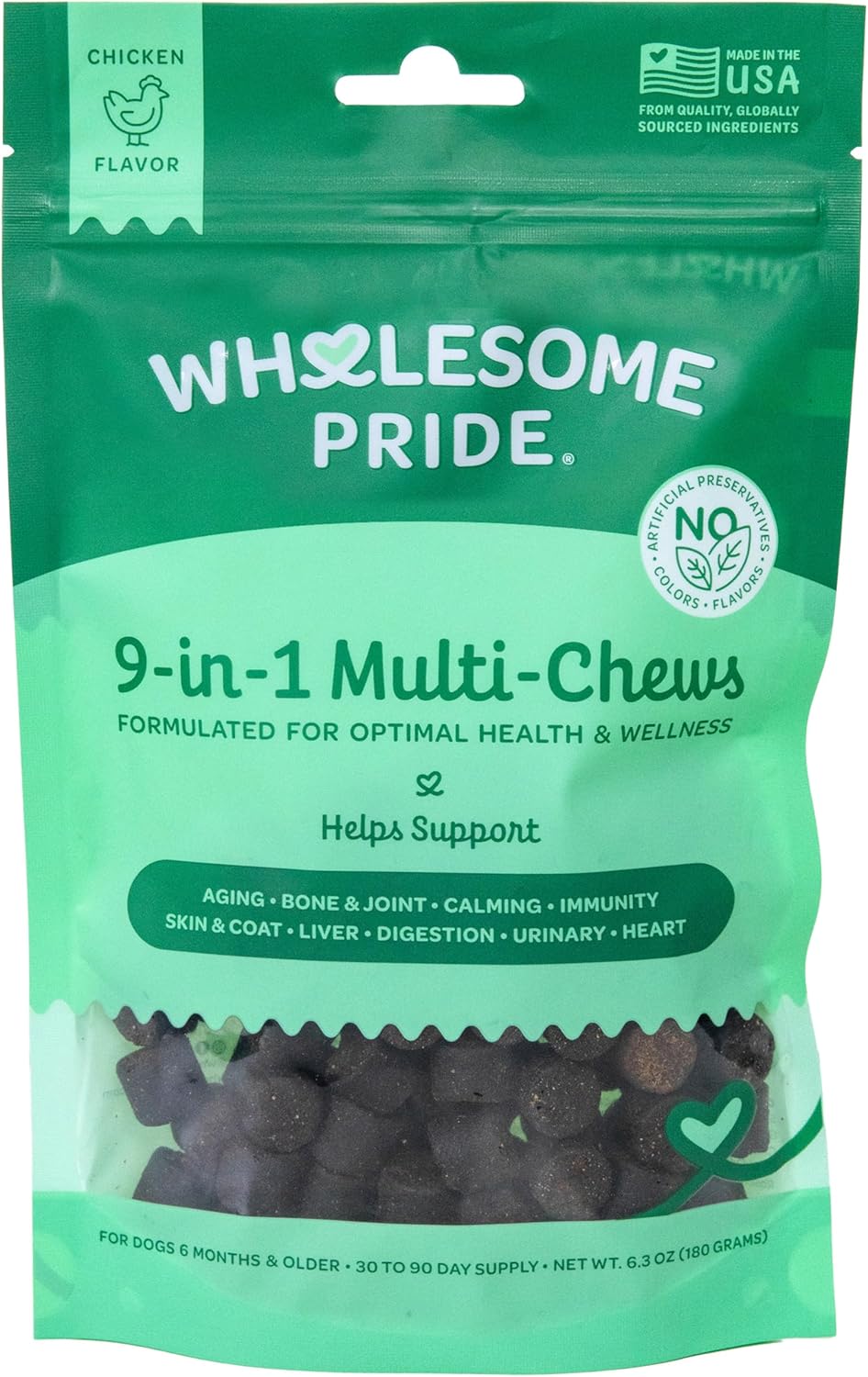WHOLESOME PRIDE - Wholesome Pride 9-in-1 Dog Multifunctional Soft Chews 90 Masticables - The Red Vitamin MX - Suplementos Herbales Para Perros - {{ shop.shopifyCountryName }}