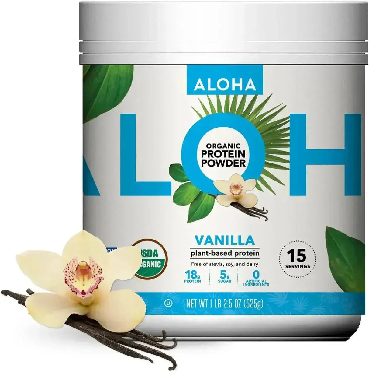 ALOHA - ALOHA Organic Plant Based Protein Powder Vanilla 15 Servicios 525Gr. - The Red Vitamin MX - Suplementos Alimenticios - {{ shop.shopifyCountryName }}