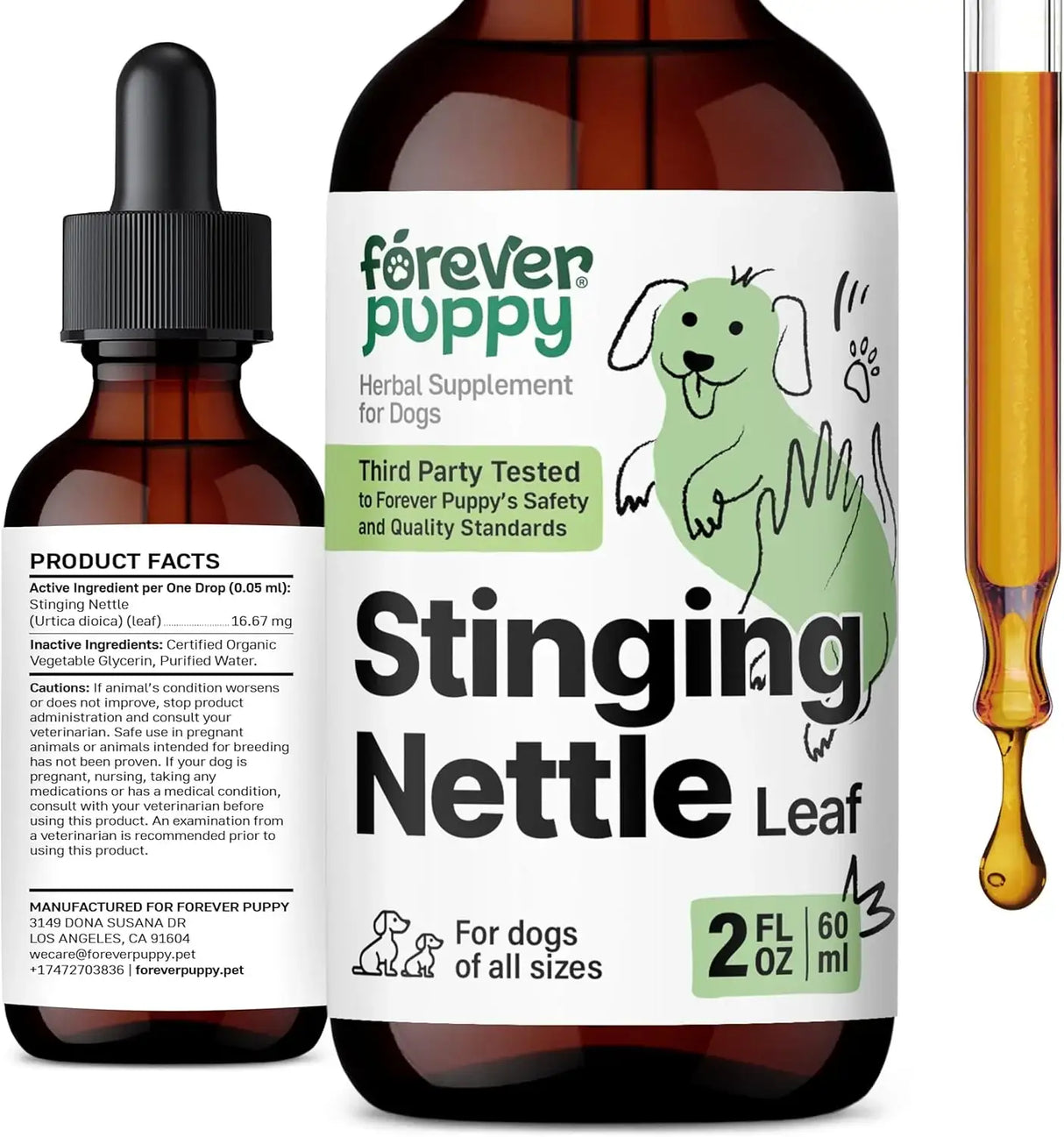 FOREVER PUPPY - Forever Puppy Stinging Nettle Leaf for Dogs Itchy Skin Relief 2 Fl.Oz. - The Red Vitamin MX - Remedios Para La Picazón De Perros - {{ shop.shopifyCountryName }}