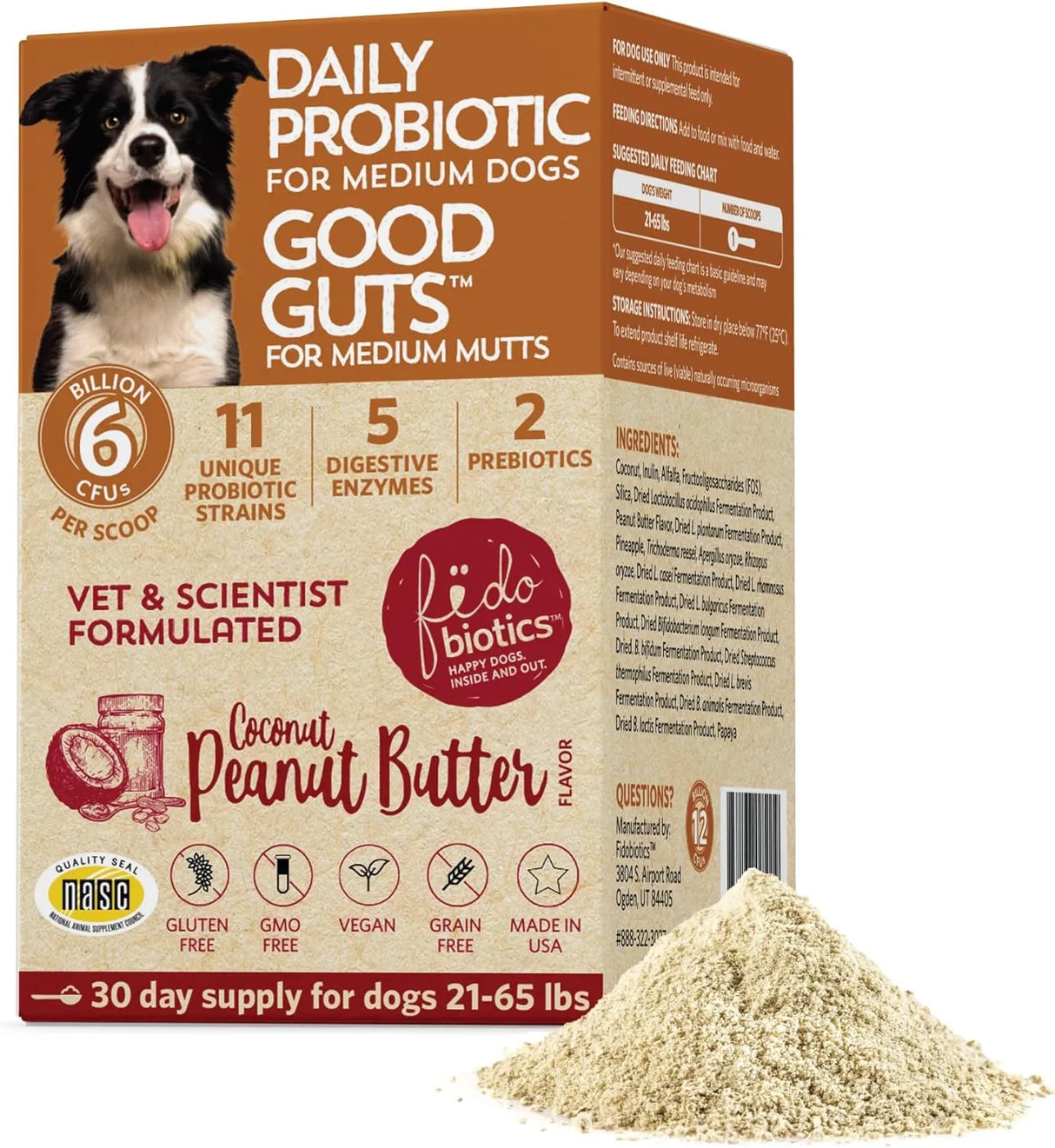 FIDOBIOTICS - Fidobiotics Good Guts for Medium Mutts Probiotic for Dogs 30 Dias - The Red Vitamin MX - Probióticos Para Perros - {{ shop.shopifyCountryName }}