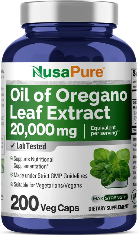 NUSAPURE - NusaPure Oregano Oil Extract 20000Mg. 200 Capsulas - The Red Vitamin MX - Suplementos Alimenticios - {{ shop.shopifyCountryName }}