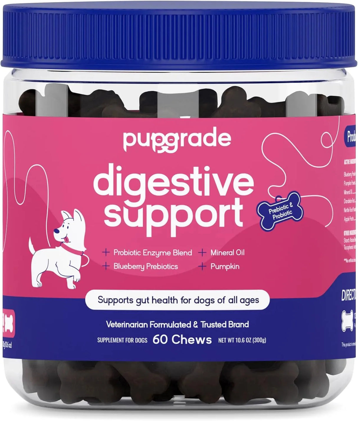 PUPGRADE - PupGrade Digestive Support Chews for Dogs Prebiotic and Probiotic 60 Masticables - The Red Vitamin MX - Probióticos Para Perros - {{ shop.shopifyCountryName }}