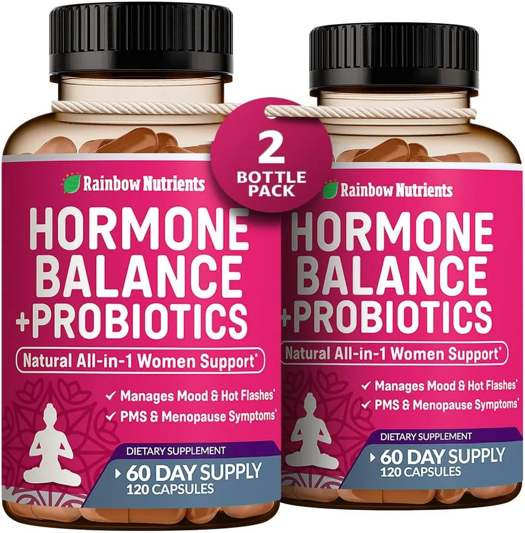 RAINBOW NUTRIENTS - Rainbow Nutrients Hormone Balance + Probiotics for Women 120 Capsulas 2 Pack - The Red Vitamin MX - Suplementos Alimenticios - {{ shop.shopifyCountryName }}