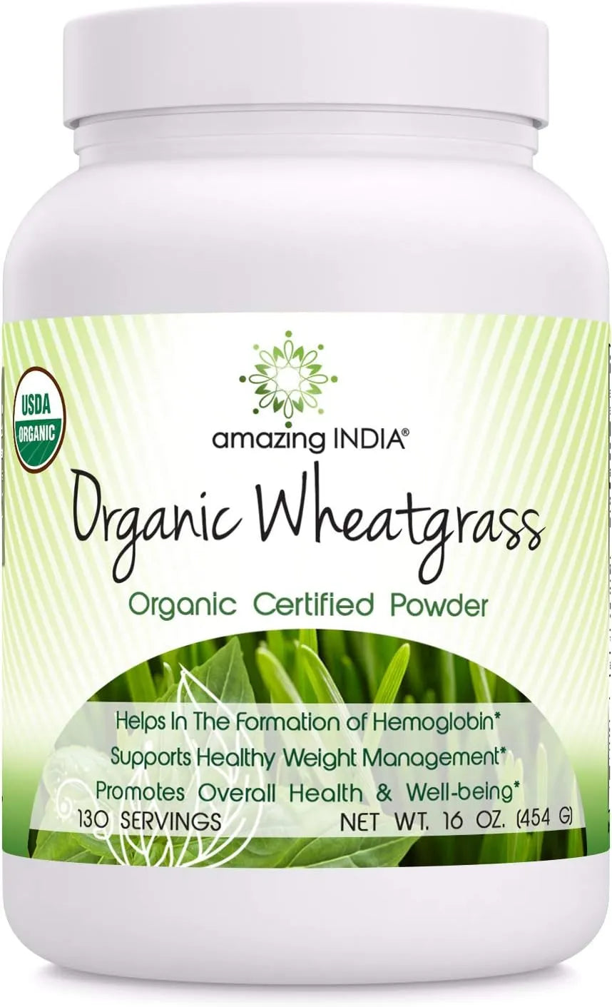 AMAZING INDIA - Amazing India USDA Certified Organic Wheatgrass Power 454Gr. - The Red Vitamin MX - Suplementos Alimenticios - {{ shop.shopifyCountryName }}