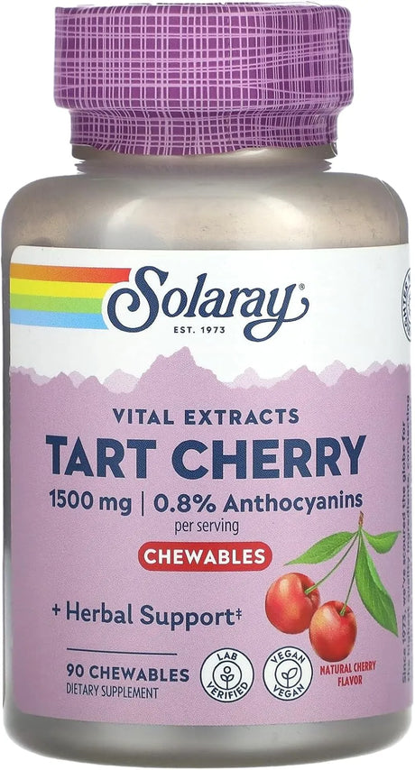 SOLARAY - Solaray Tart Cherry 1500Mg. 90 Tabletas Masticables - The Red Vitamin MX - Suplementos Alimenticios - {{ shop.shopifyCountryName }}