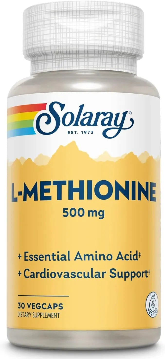 SOLARAY - Solaray L-Methionine 500Mg. 30 Capsulas - The Red Vitamin MX - Suplementos Alimenticios - {{ shop.shopifyCountryName }}