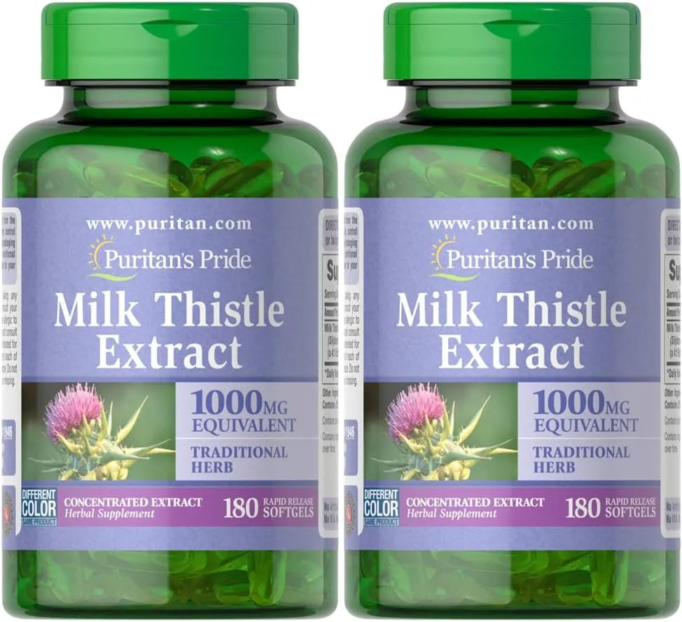 PURITAN'S PRIDE - Puritan's Pride Milk Thistle 1000Mg. 180 Capsulas Blandas 2 Pack - The Red Vitamin MX - Suplementos Alimenticios - {{ shop.shopifyCountryName }}